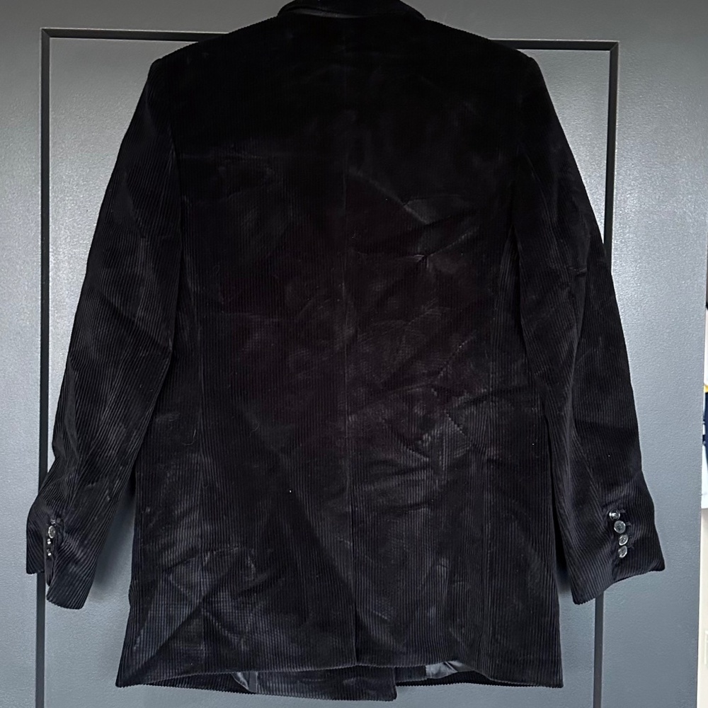🖤 NWT The Kooples Double-Breasted Black Corduroy Suit Jacket | $615 Retail! - Picture 8 of 10